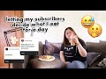 LETTING MY SUBSCRIBERS DECIDE WHAT I EAT FOR A DAY 😅 (I love this food challenge!!) | Jammy Cruz