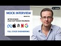 Full stack mock interview  interview questions with software engineer