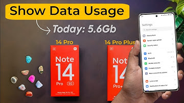How to Show Data Usage in Redmi Note 14 Pro /  Redmi Note 14 Pro Plus