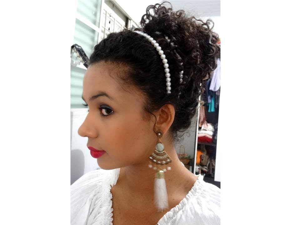 Penteado fácil com arco de pérolas - Suzane Camila - thptnganamst.edu.vn