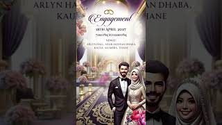 MEG-06 | Islamic Engagement Invitation Video | Order on WhatsApp +91 84529 50131
