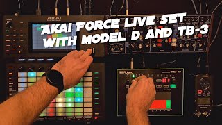 Akai Force live set with Model D and TB-3