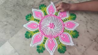 New year special Rangoli Designs With Colors | Easy Sankranthi muggulu with colours | Kolam  Muggulu