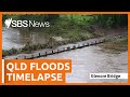 Queensland flood levels revealed in dramatic timelapse video | SBS News