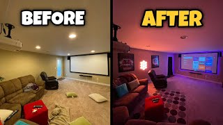 Transforming My Basement Into A Movie Theater!
