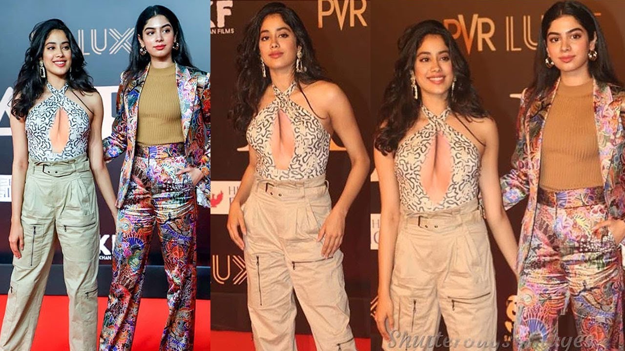 Watch Jhanvi Kapoor's H0T Look In Her 0pen Dress With Sister Khushi Kapoor At Premiure Of Bharat - YouTube