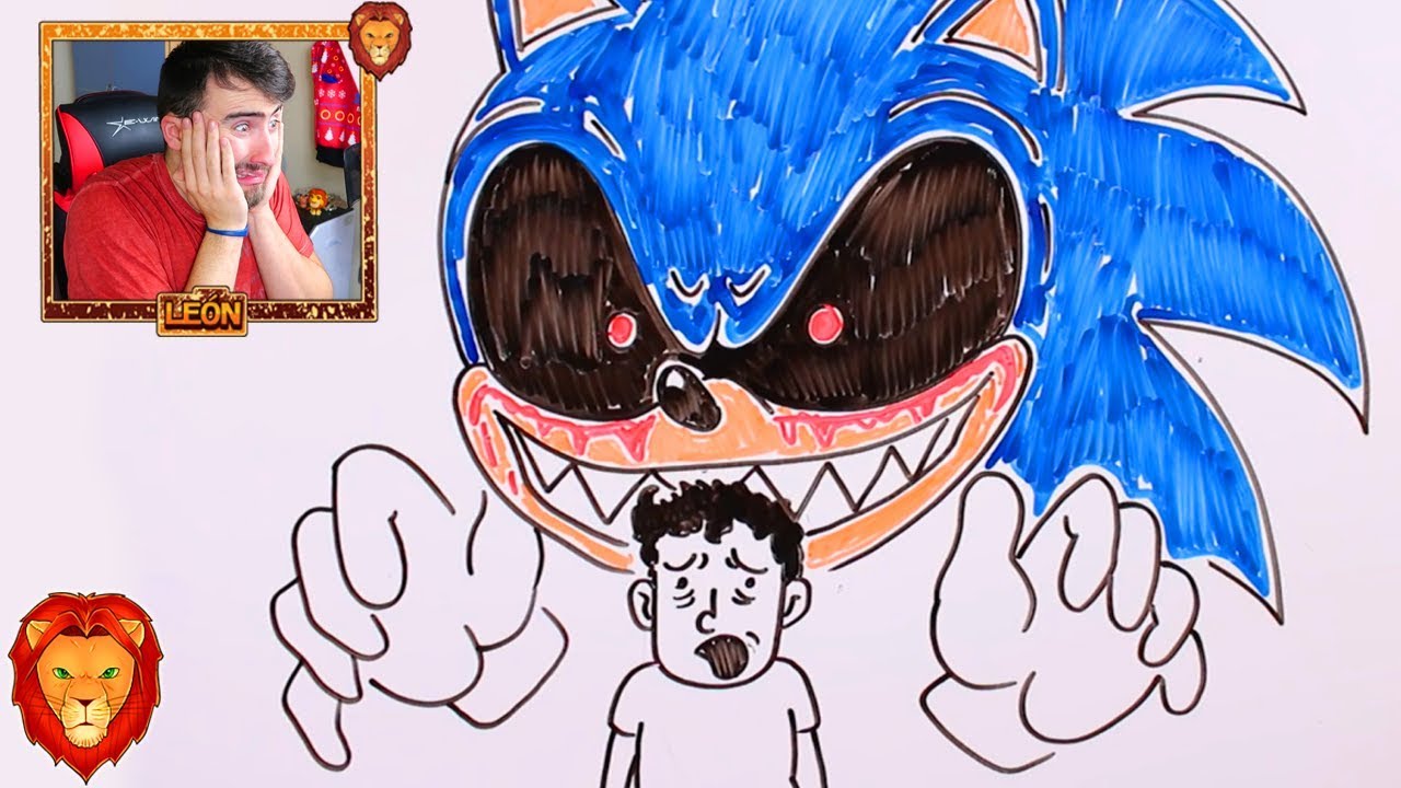 LA HISTORIA DE SONIC.EXE *MUCHO MIEDO* 😱😰 | VIDEOREACCION DRAW MY LIFE ...