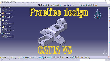 Practice design 14 in catia v5 #3dmodel #3dmodeling #engineering #catiav5tutorial #catiav5