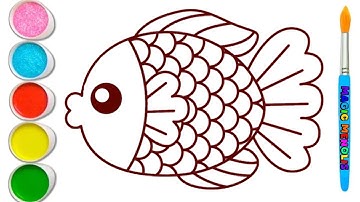 How to draw a cute Fish 🐟 | A simple and easy Fish drawing #9 🐠 ✏️🎨🖌️