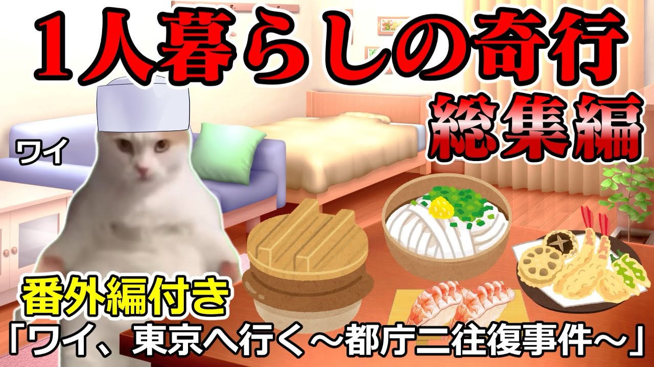 【番外編付】一人暮らしの奇行の瞬間まとめてみたwww【総集編】 