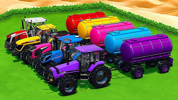 DEUTZ and OTHER BIG TRACTORS TAKE ON CRAZY OBSTACLE COURSES - Farming Simulator 25