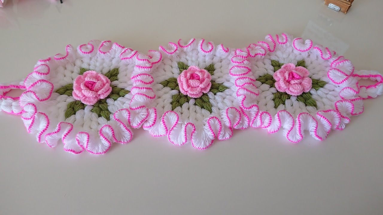 GÜLLÜ FIRFIRLI UZUN LİF MODELİ (Tasarım: sevilayın renkli dünyası )- tejido de punto - बुनना