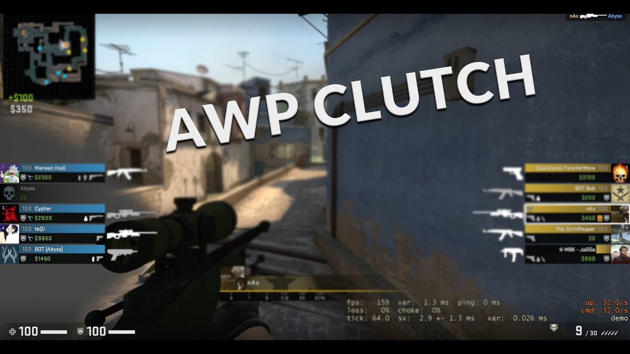 Counter Strike Global - Awp clutch - nAx