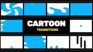 Hand-Drawn Transitions: Cartoon Shapes Stock Motion Graphics
