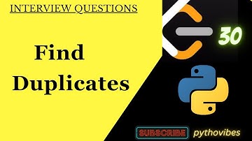 How to find Duplicates in List using #python|#coding #interview #question #leetcode @pythonvibes_