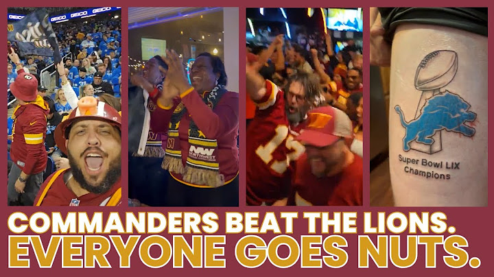 "The Commanders Beat the Lions.  Everyone Goes Nuts".  (Epic Fan Reactions Set to Epic Music)