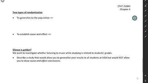 STAT 2100H: Two types of randomization