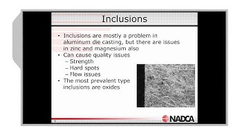 NADCA Webinars: Die Casting Defects - Inclusions, Leakers and Cracks