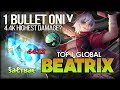 24 Kill Nightmare Sniper Girl! 1 Hit Kill on Enemy Base! ßem vs ai Top 1 Global Beatrix - MLBB