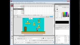 Adobe Flash - AS3 - Platform Game - Lesson 5b - Adding Static Enemy