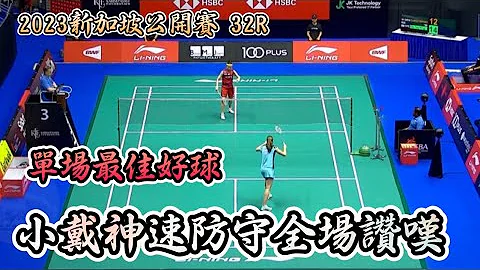 单场好球 2023新加坡公开赛 戴资颖 神速防守 对手措手不及！｜ Singapore open 2023 WS 32R - 天天要闻