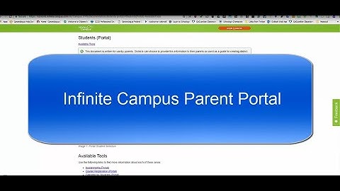 Infinite Campus Parent Portal