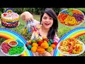 I only ate RAINBOW FOOD for 24 HOURS Challenge | Food Challenge