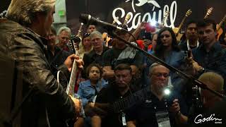 Doyle Dykes plays his signature Godin Multiac Steel at NAMM 2018