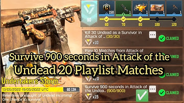 Survive 900 seconds in Attack of the Undead 20 Playlist Matches Call Of Duty Mobile Task Complete