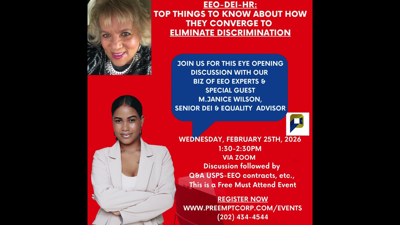 PREEMPT EEO DEI HR Top Things to Know How They Converge to Eliminate Discrimination PREEMPT EEO DEI HR Top Things to Know How They Converge to Eliminate Discrimination