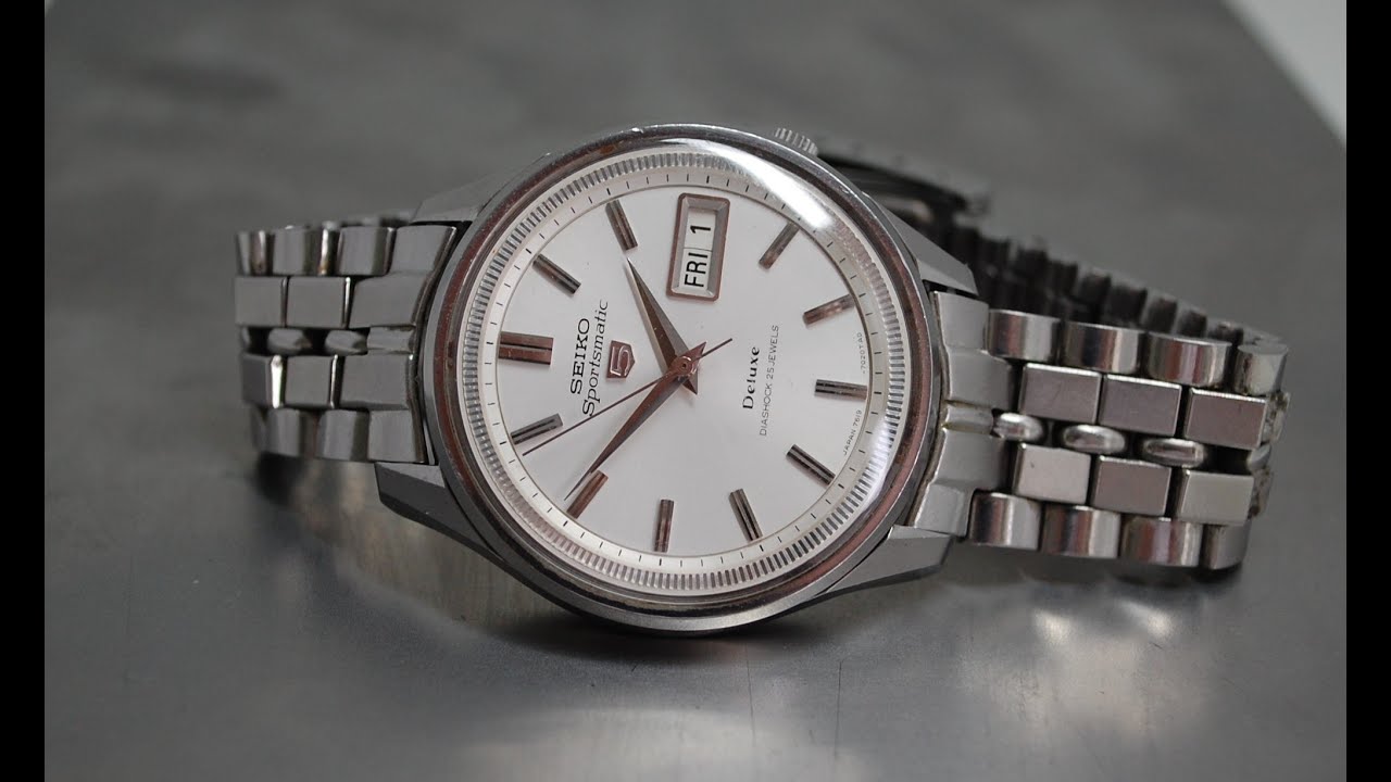 1966 Seiko Sportsmatic Deluxe men's vintage automatic watch. Model  reference 7619-7010 - YouTube