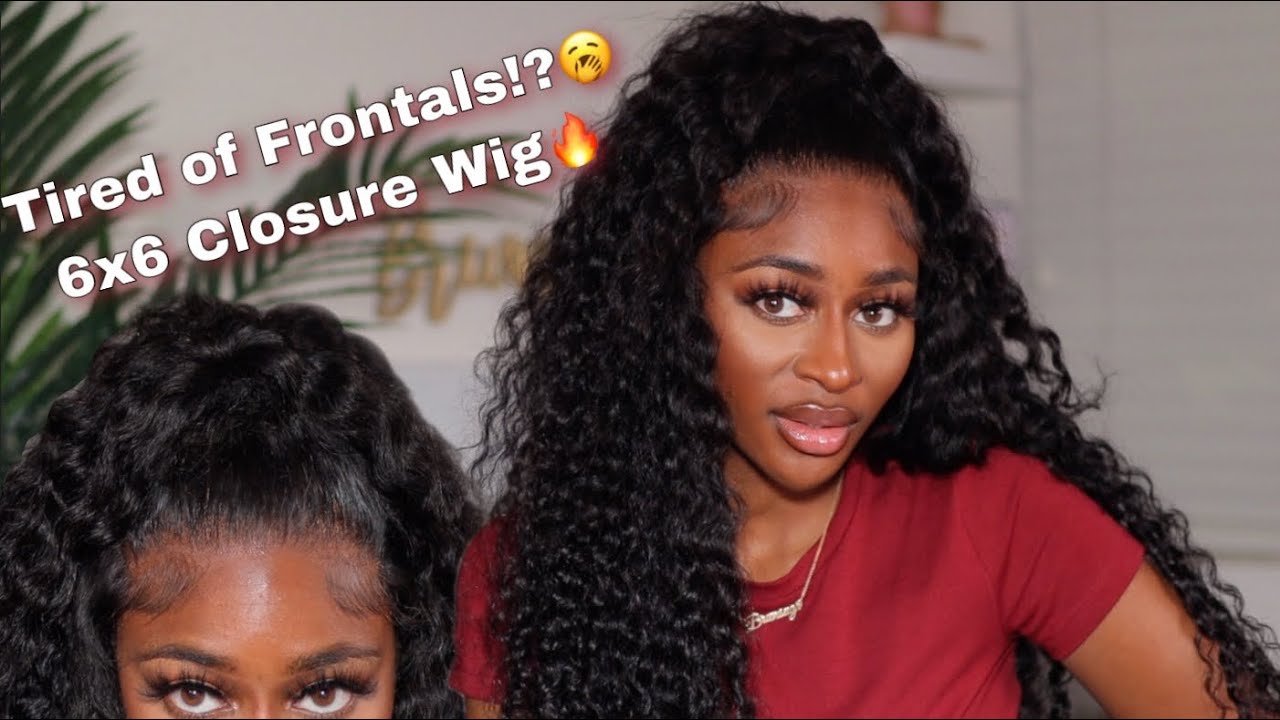 Half & Half closure wig Half-up & half-down style on a 5x5 lace closure wig! main image 3