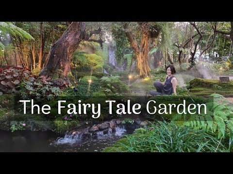 The Misty Forest Cafe | Tropical Garden Landscape with Waterfall