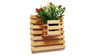 Download lagu Como Fazer Palete de Parede com Palitos de Picolé Como Fazer Palete de Parede com Palitos de Picolé