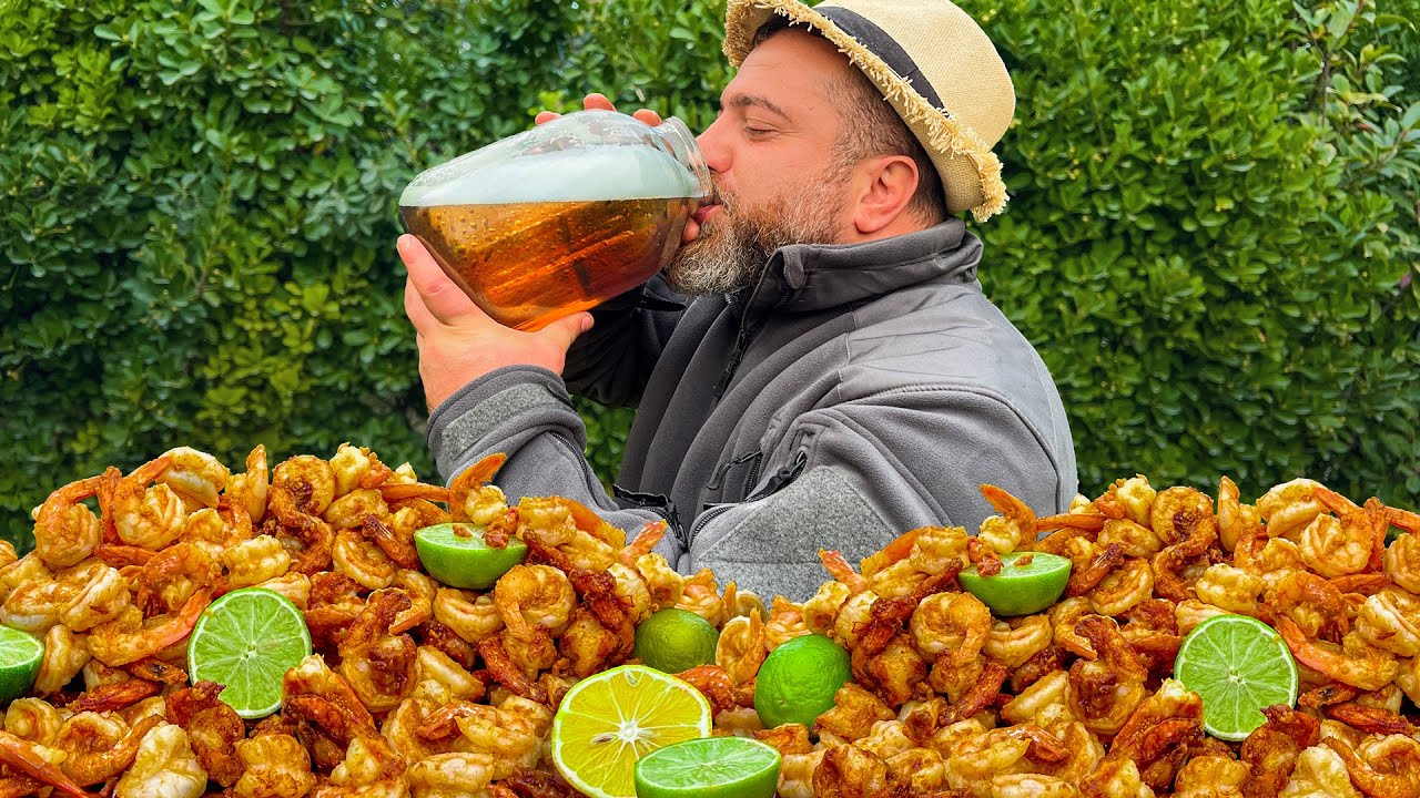 King Shrimp in Batter with Homemade Beer! Real Men Will Appreciate