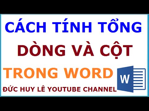 Video: Cách Tính Số Tiền Trong Word