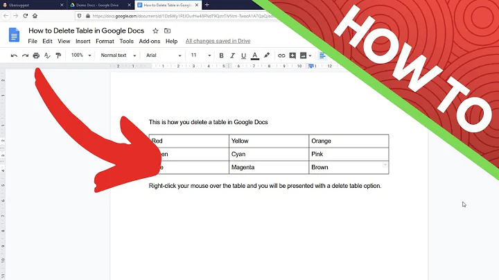 How to Delete Table in Google Docs