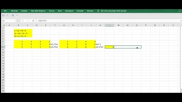 TUGAS UTS MENENTUKAN SOLUSI SPL DENGAN MICROSOFT EXCEL (METODE GAUSS)