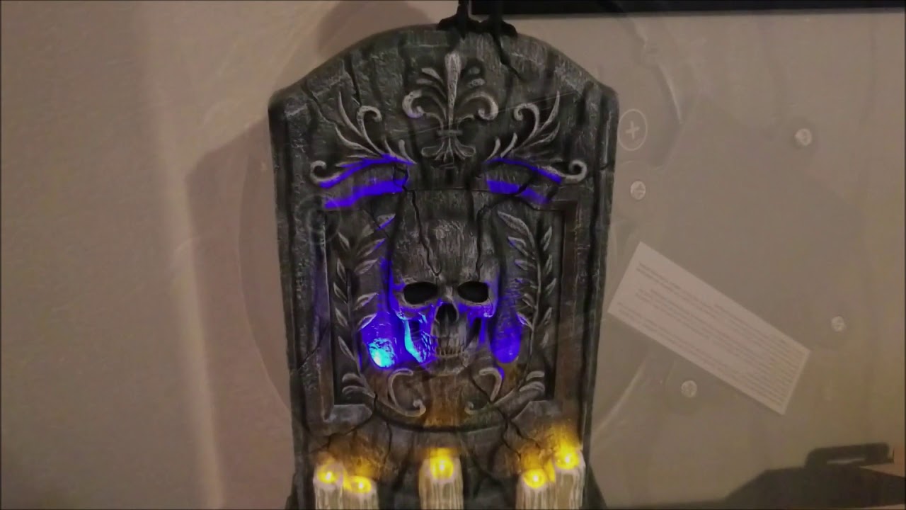 Costco Aged Cemetery LED Tombstone! 5 ft Tall! YouTube