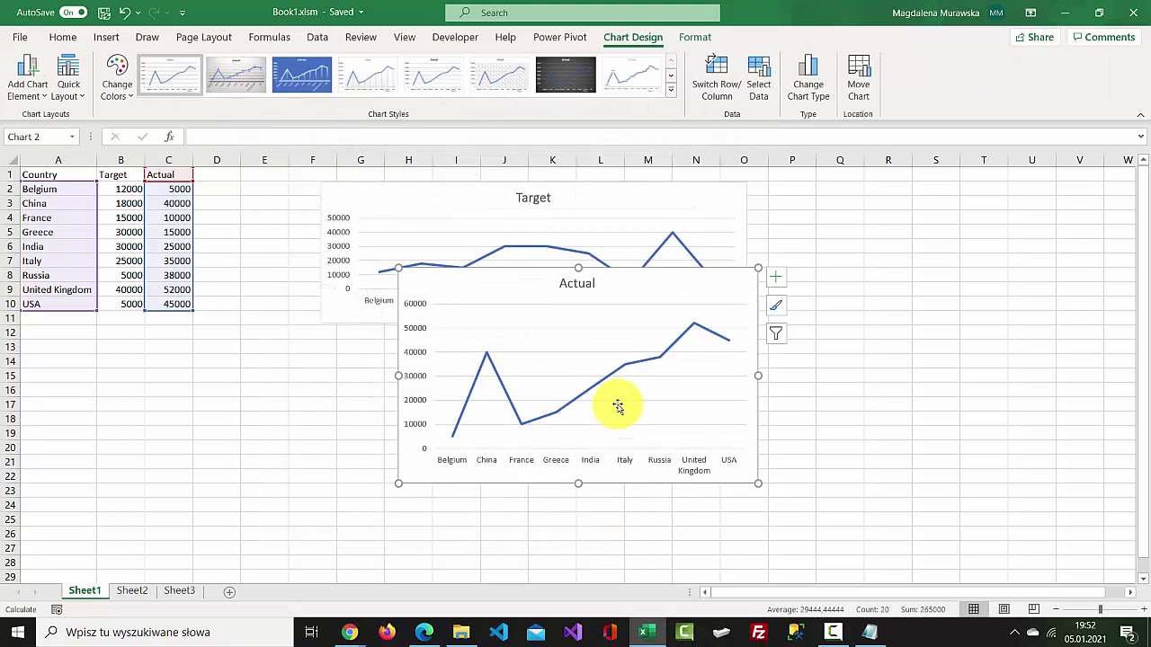 excel-tips-and-tricks-36-how-to-combine-two-graphs-into-one-youtube