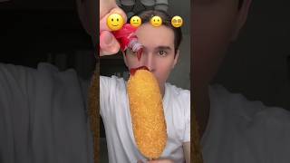 eat sweet milk snacks guys #funny #food #reaction #asmr #shorts