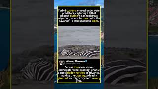 Nile Crocodile Ambush Zebra Mid-River During Great Migration Crossing#foryou #fyp #animals #funny