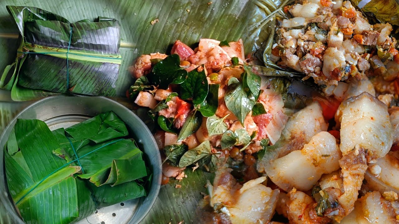 Steamed Pork in Banana leaf Steamed Pork Recipe Northeast India