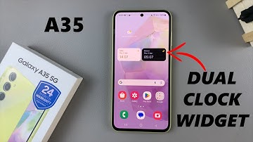 How To Add Dual Clock Widget To Home Screen On Samsung Galaxy A35 5G