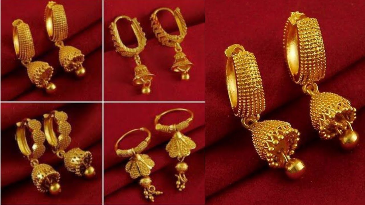 22K Gold Hanging Earring in Valsad - Dealers, Manufacturers & Suppliers -  Justdial