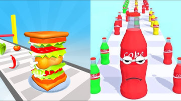 Sandwich Runner VS Juice Run🍑🍒🍑🍒| Max Levels Game Mobile Walkthrough iOS, Android Gameplay