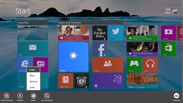 Windows 8.1 Resize Tiles on the Start Screen