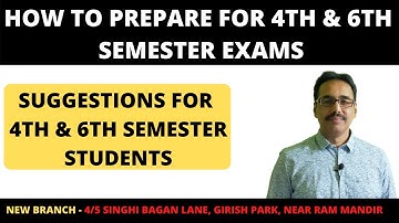 Exam Suggestions For 4th & 6th Semester Students | B.com |  Calcutta University |