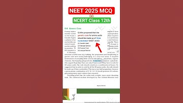 Molecular Basis of Inheritance | NEET 2025 MCQ | #shorts #neet #ncertbiology