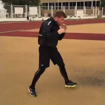 Canelo Alvarez shadow boxing